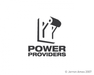 Black and white logo design